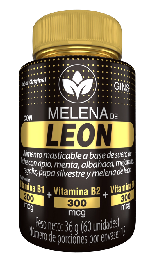Melena de León – Gomitas Masticables con Vitaminas B1, B2 y B6 | 60 Unidades